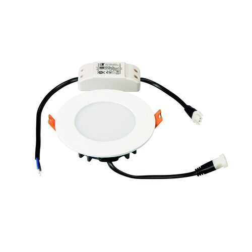 LED-UP-ECO-SLIM-rond-fixe-blanc-mat-alimentation